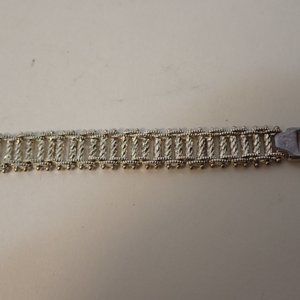 vintage silver flex line spiral bar bracelet pd